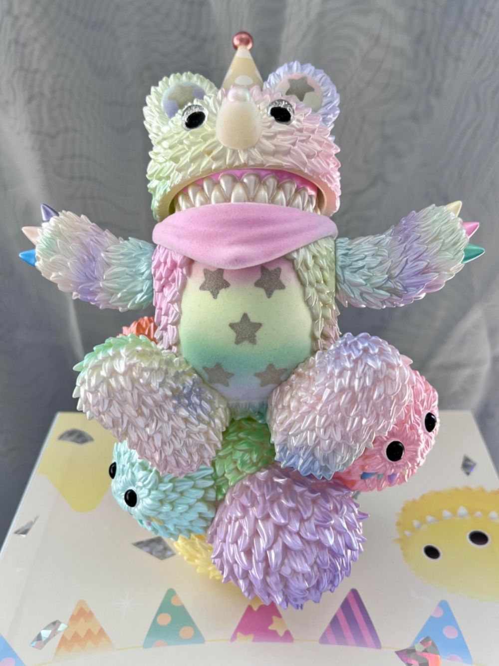 2022 400% Mucky Big Celebration Plush Party Bear - Pastel Multicolor. Sealed.